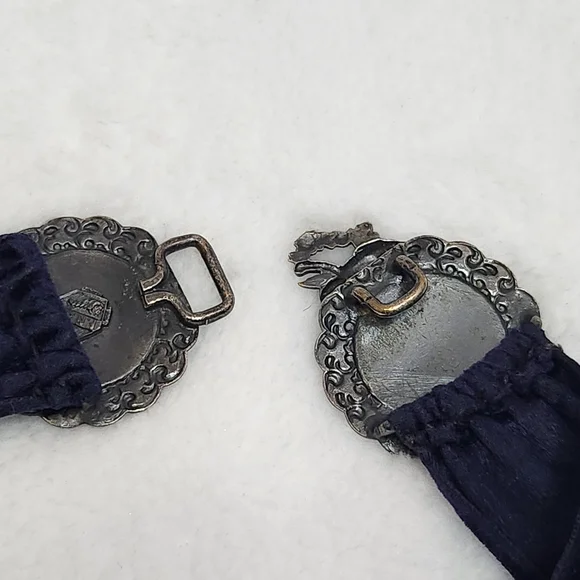 F.N. & Co Antique 1900s Sterling Silver Cherub Angel Buckle  display picture 3